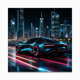 Futuristic Sports Car Canvas Print