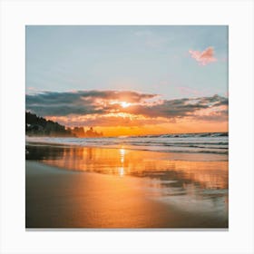 Sunset On The Beach 16 Canvas Print