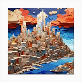 Paper City 1 Canvas Print