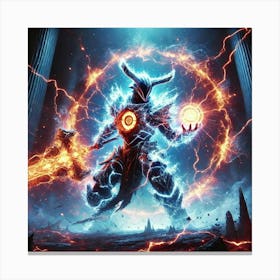 Core Guardian Energy Strike Canvas Print