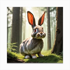 Rabbit In The Forest 146 Canvas Print