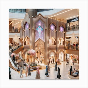 Islamic Shopping Mall Canvas Print