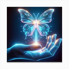 Holographic Butterfly spirit Canvas Print