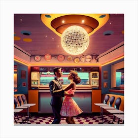 Dance In The Diner Canvas Print