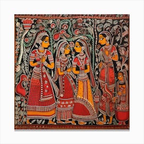 Indian Women By artistai Canvas Print