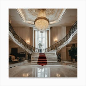 Stairwell Stock Videos & Royalty-Free Footage Canvas Print