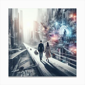 Futuristic Cityscape 20 Canvas Print