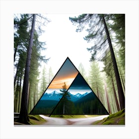 Triangle In The Forest Canvas Print