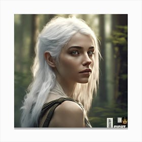 Girl With White Hair Canvas Print