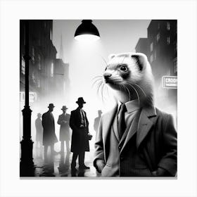 Ferret In A Suit 1 Canvas Print