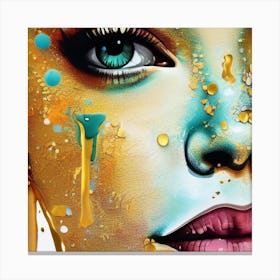 Gold Face Canvas Print