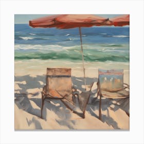 Beach Chairs 1 Canvas Print
