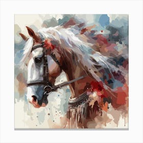 Horse Painting, Watercolor Equine Art, Canvas Print