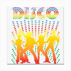 Disco Vintage Style Dancing Retro Disco Canvas Print