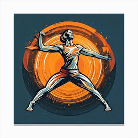 Firefly Dynamic Fitness Logo Showcasing Strength And Balance 87019 Canvas Print