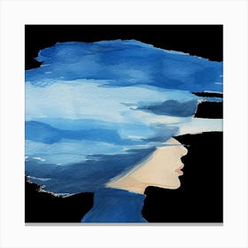 Watercolor Of A Woman 1 Canvas Print