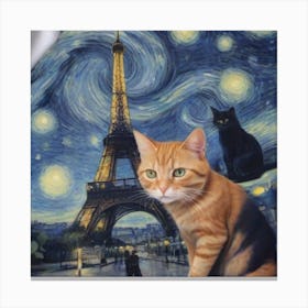 van goth paris cats Canvas Print