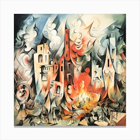 After the air-raid 2 Canvas Print