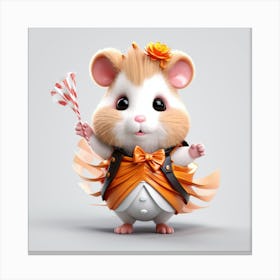 Hamster In A Dress Canvas Print