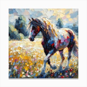 Horse nature Impressionism Canvas Print