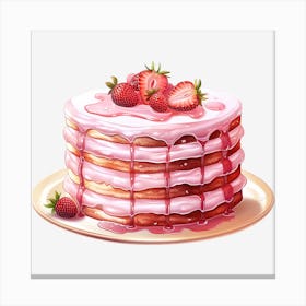 Strawberry Cake 3 Canvas Print