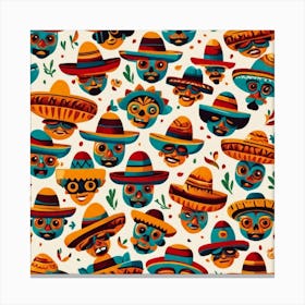 Mexican Skulls 8 Canvas Print