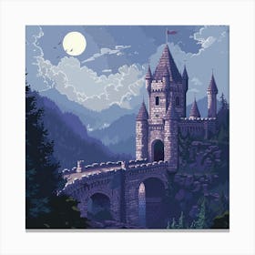 Castle At Night Canvas Print