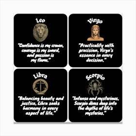 Zodiac Signs 1 Canvas Print