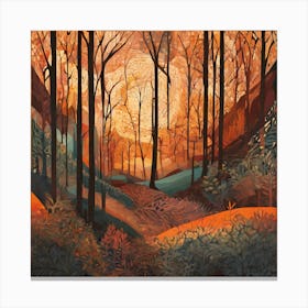 Sunset In The Woods 8 Canvas Print