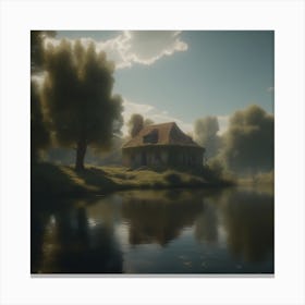 House On The Lake 3 Canvas Print