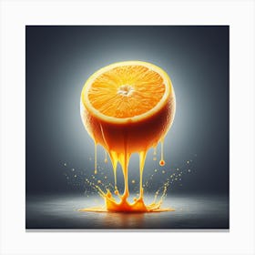 Orange Juice Splash 1 Canvas Print