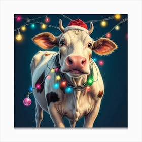 Santa Cow Canvas Print