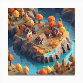 Low Poly Illustration Canvas Print