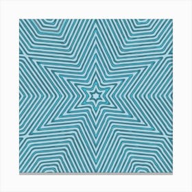 Pattern Lines Blue Repeating Textile Canvas Print