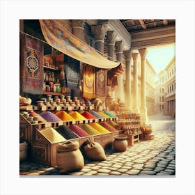 Spice Market In Rome Canvas Print