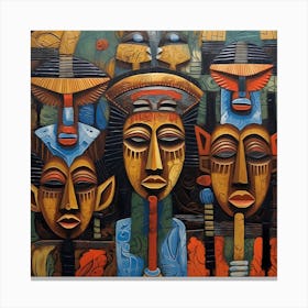 African Faces Canvas Print