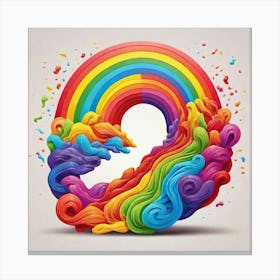 Rainbow Letter S Canvas Print