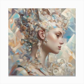 The Jigsaw Becomes Her - Pastel 2 Canvas Print