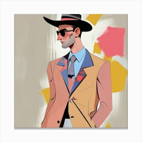 Man with a hat 2 Canvas Print