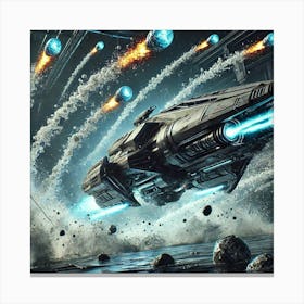 A High Tech, Sci Fi Scene Showing The Nautilus Ste 1 Canvas Print