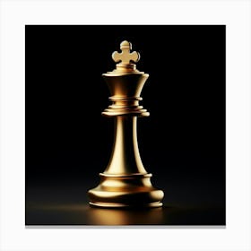 Golden Chess Piece 1 Canvas Print