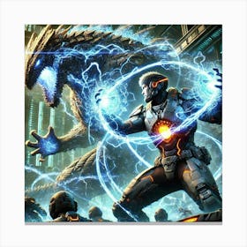 Kaiju Handler Energy Bindings Converted Canvas Print