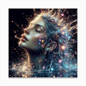 Psychedelic Woman In Water Canvas Print