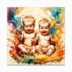 Twins In Water Canvas Print