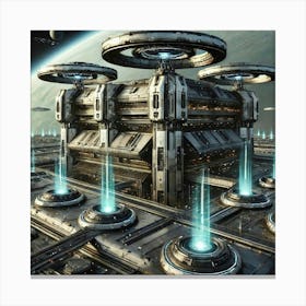 The Defensive Features Of A Futuristic Industrial Canvas Print