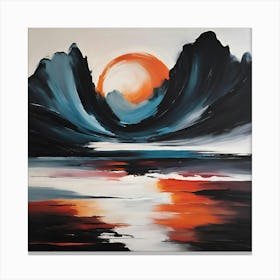 Sunset Over Water Canvas Print