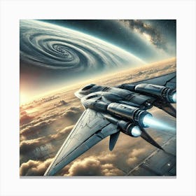 A High Tech Sci Fi Scene Showing The Waveblade Fig 1 Canvas Print