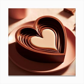 Heart Shaped Chocolate Cake Canvas Print