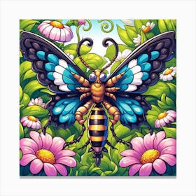 Butterfly wasp Canvas Print