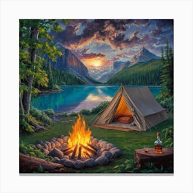 Campfire Canvas Print